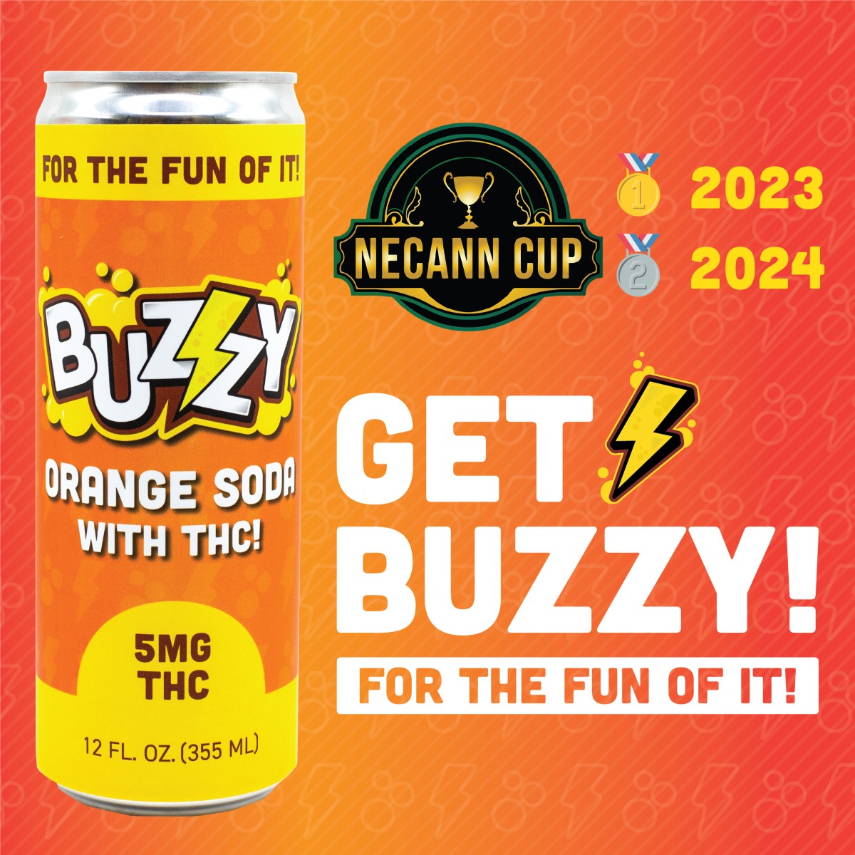 Photograph of product: BUZZY - Orange Soda - 5mg