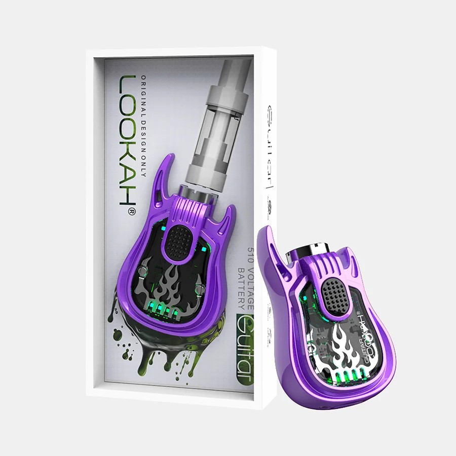Photograph of product: Lookah Guitar - VARIABLE 510 BATTERY - Purple - Paraphernalia