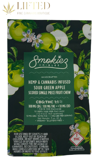 Photograph of product: SMOKIEZ SOUR GREEN APPLE SINGLE 100MG