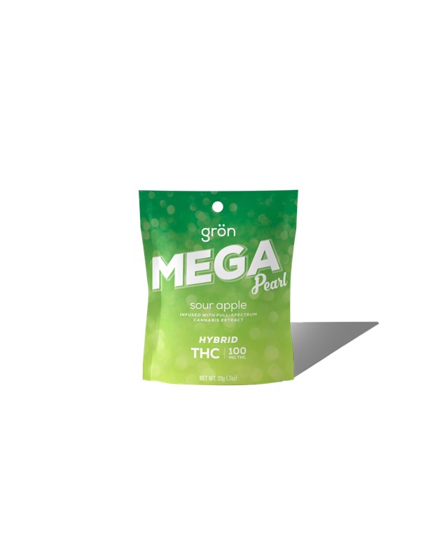 Photograph of product: GRON: 10PK Mega Blue Razzleberry 1:1 Gummy - 1000mg (Hybrid)