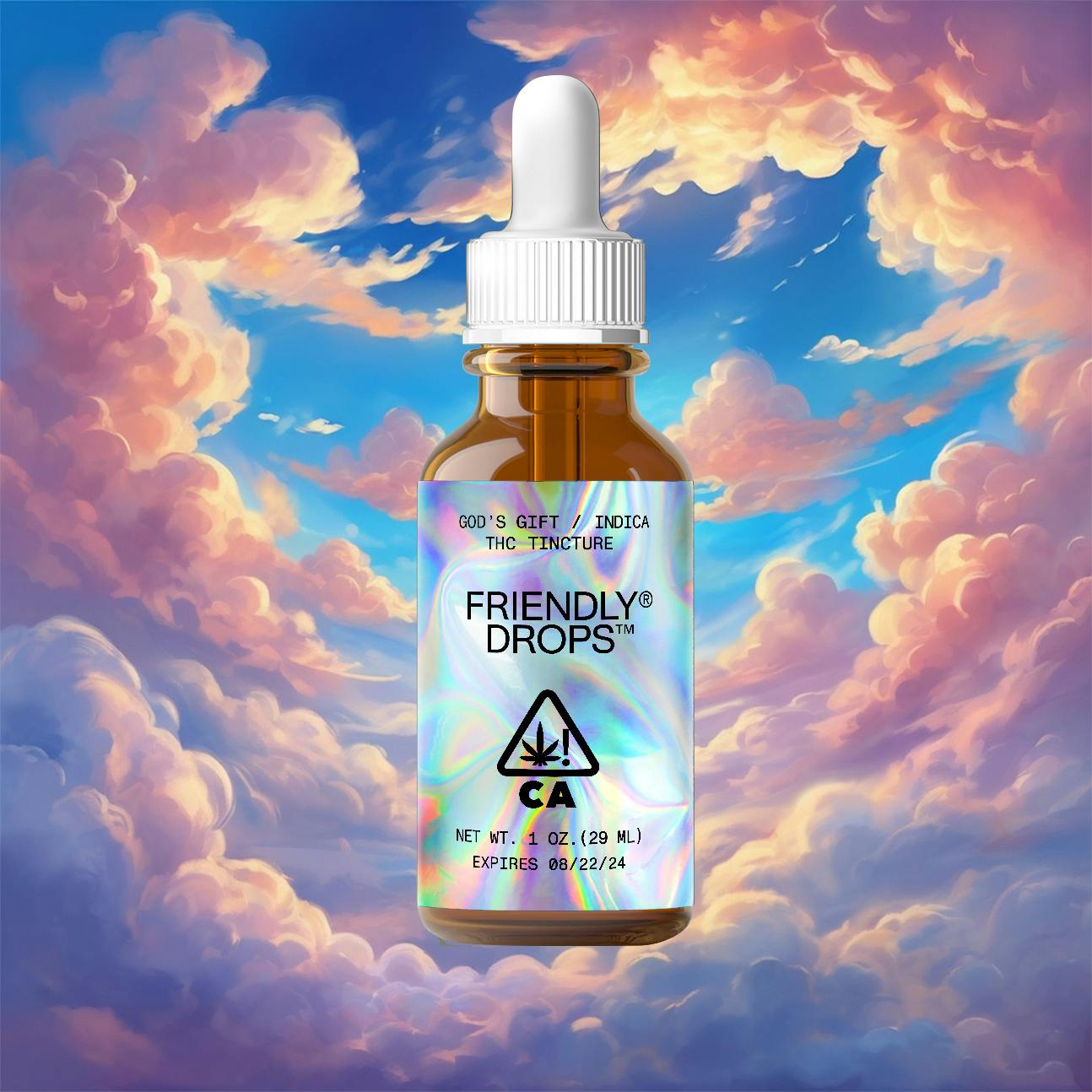 Photograph of product: 1000mg God's Gift (Indica) Friendly Brand Tincture $49