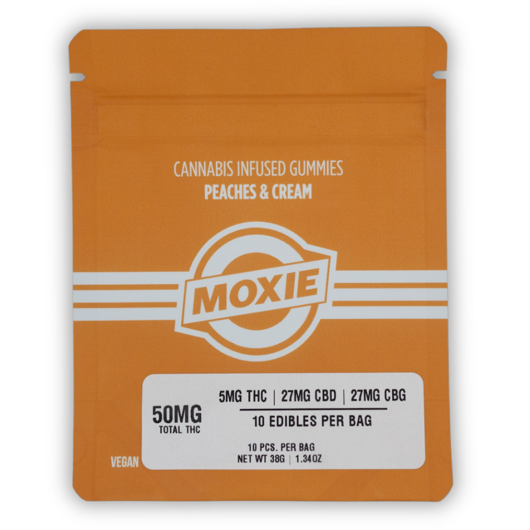 Photograph of Product: Peaches and Cream | Gel Cube | 1:5:5 THC:CBD:CBG | 5mg |  10pk