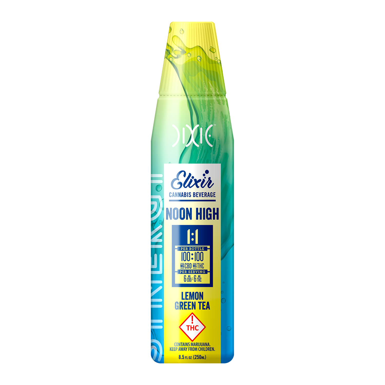 Photograph of product: Dixie - Noon High Synergy Elixirs 100mg 1:1 TH-oui:CBD - Lemon Green Tea