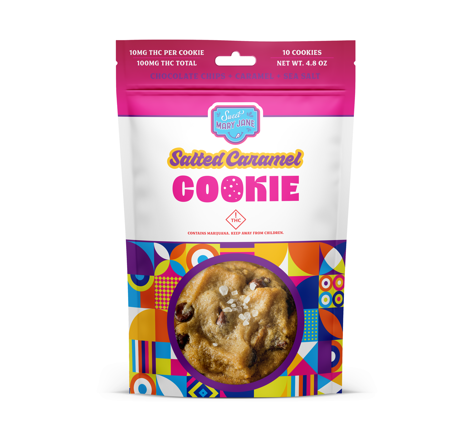 Photograph of product: Sweet Mary Jane Salted Caramel Cookies - 100mg TH-oui