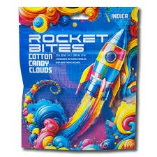 Photograph of product: Rocket Bites | Cotton Candy Clouds  | 200mg Gummies