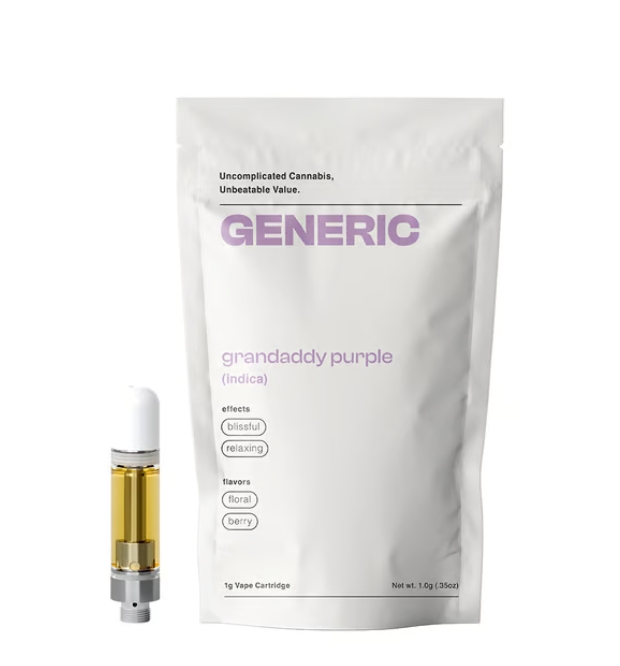 Photograph of product: CoC Generic Cartridge - Grandaddy Purple 1g