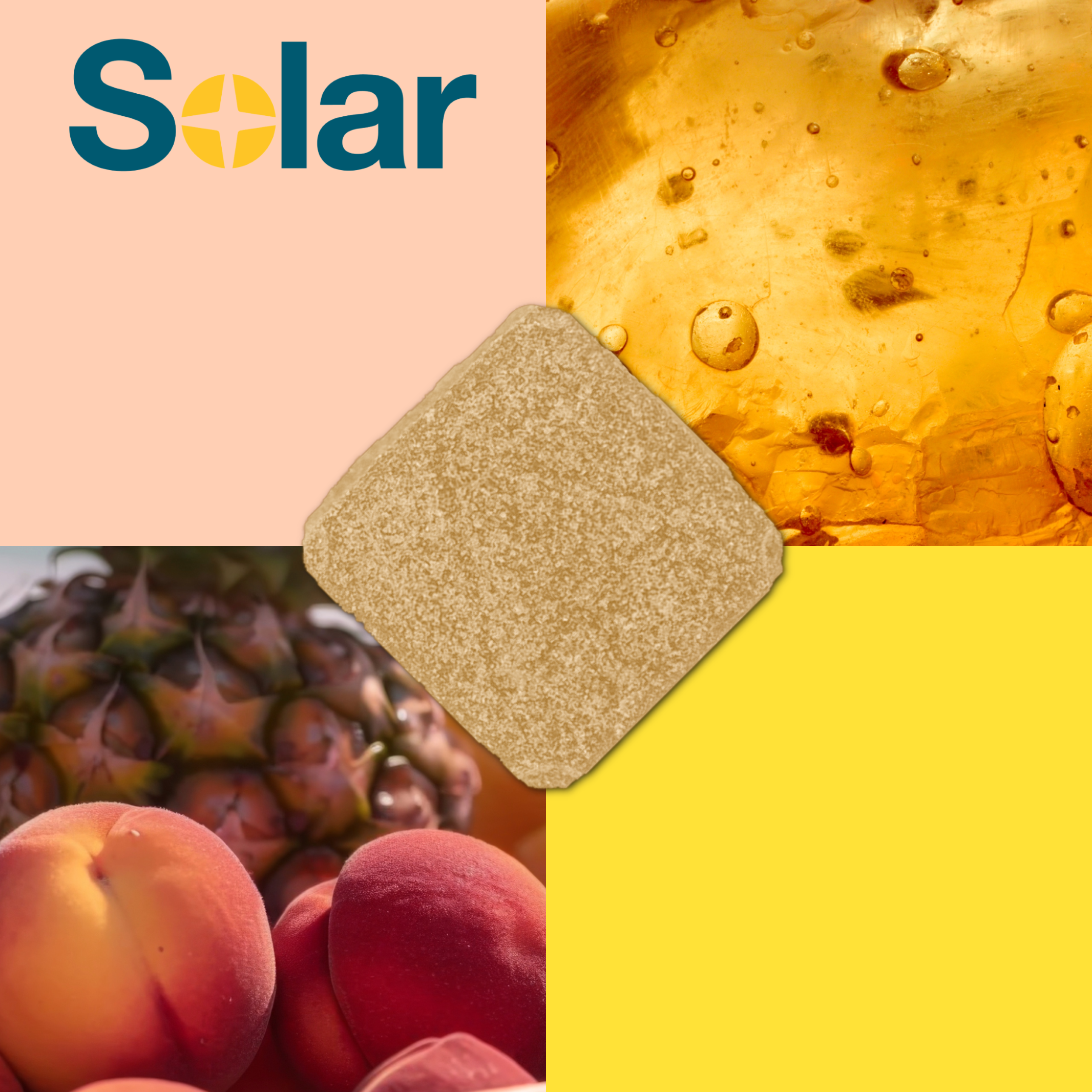 Photograph of product: Pineapple Peach | Solar Rosin Gummies | 20pk