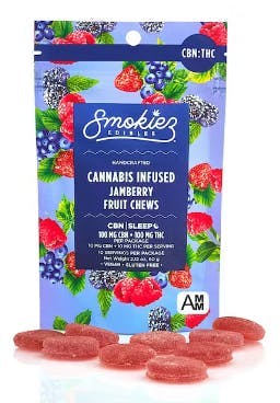 Photograph of product: Smokiez - 1:1 CBN Jamberry (200mg)