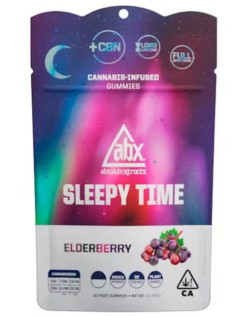 Photograph of product: ABX Sleepy Time Elderberry Gummies Bag - 
