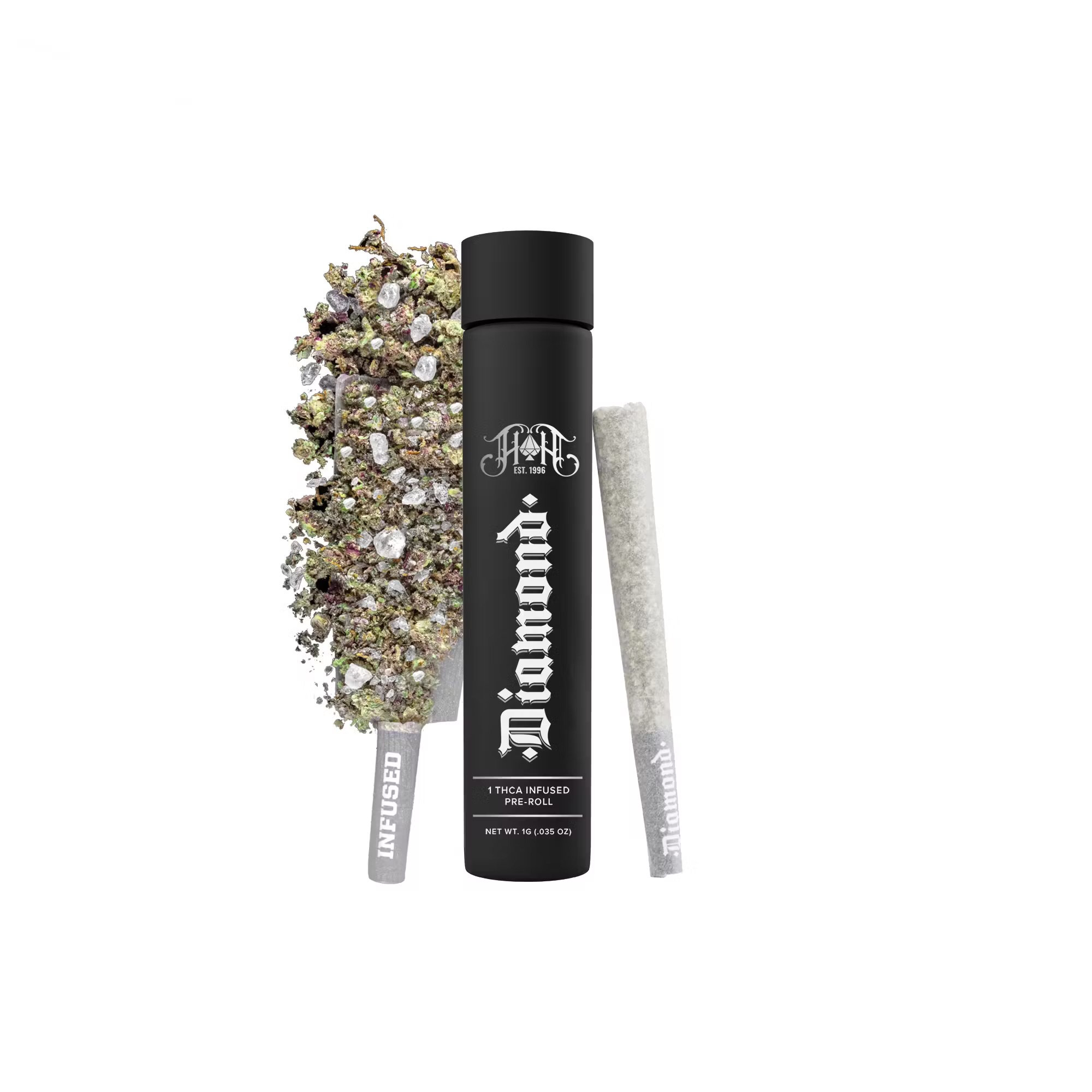 Photograph of product: Heavy Hitters | Gumbo | Diamond Infused | Oui'd Pre-Roll