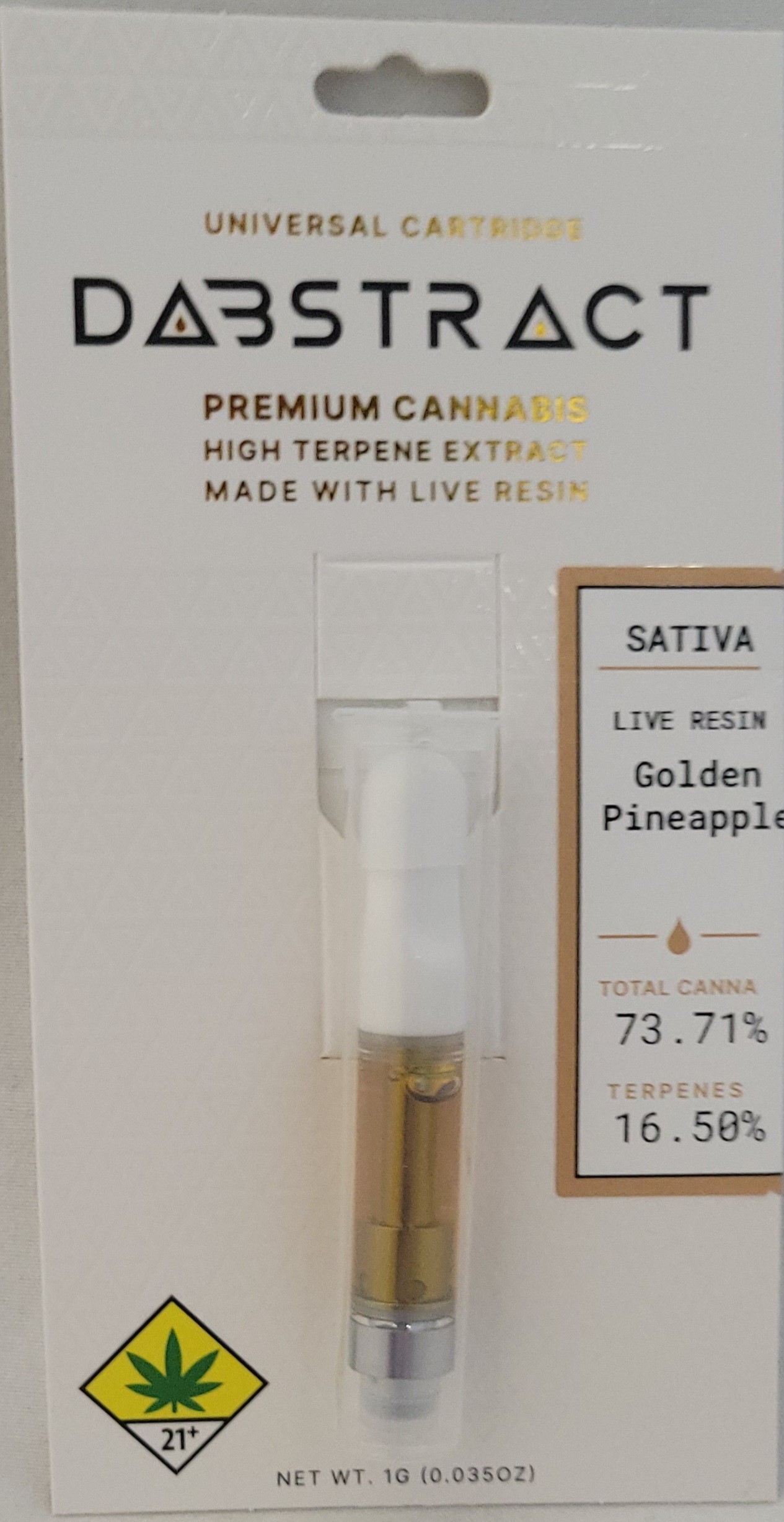 Photograph of product: Golden Pineapple *Live Resin* | 1g *General Use Compliant*