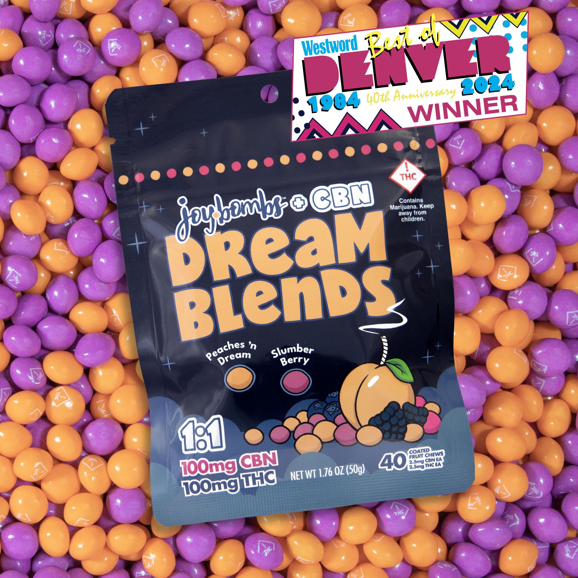 Photograph of product: Joybombs Dream Blends CBN 1:1 100mg