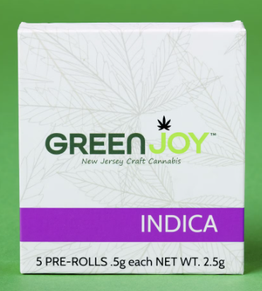 Photograph of product: Green Joy | Pre-Rolls | Purple punch  | 0.5g- 5pk | 2.5g-Oui'd