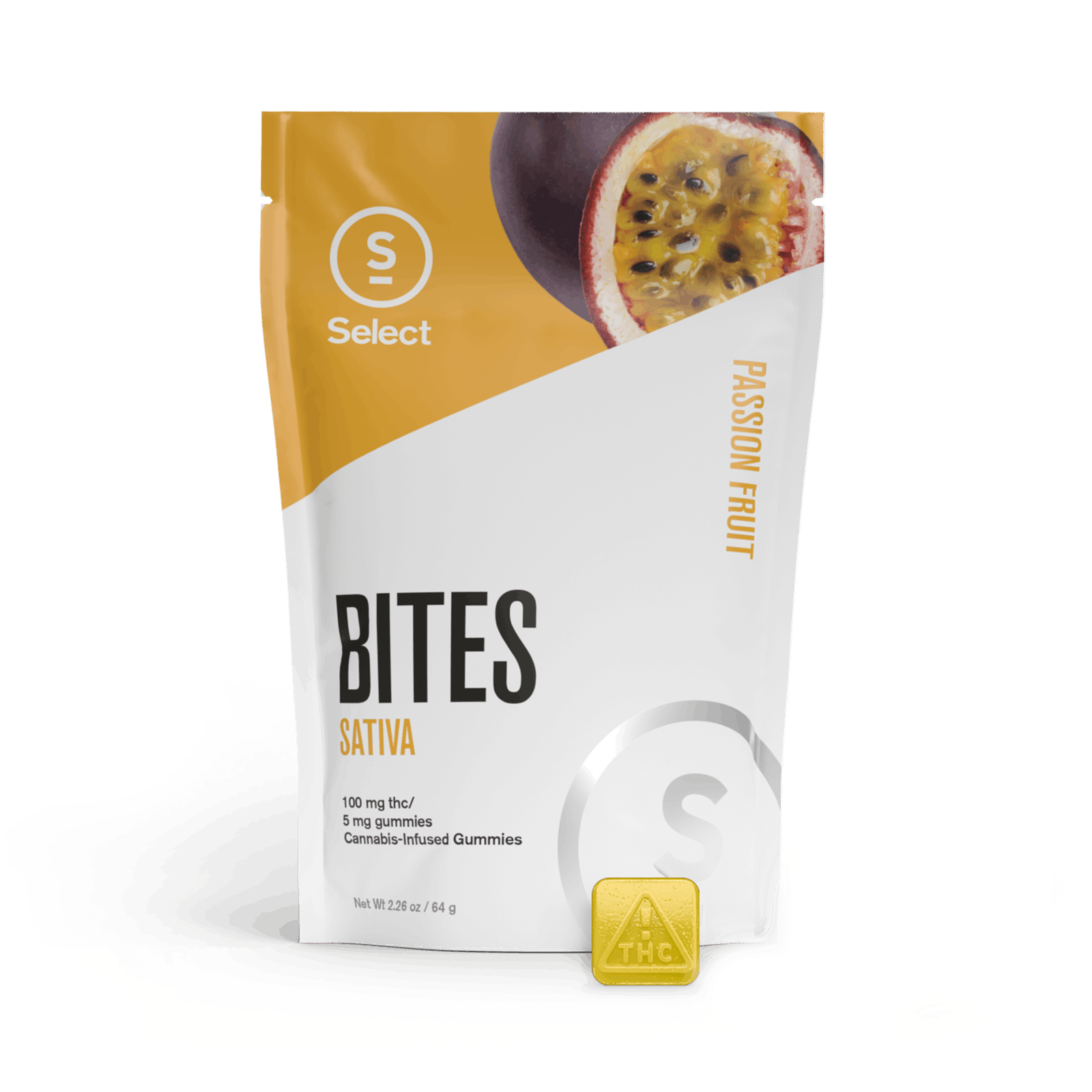 Photograph of product: Passion Fruit | Classic Bites 2.0 Gummies | 100mg