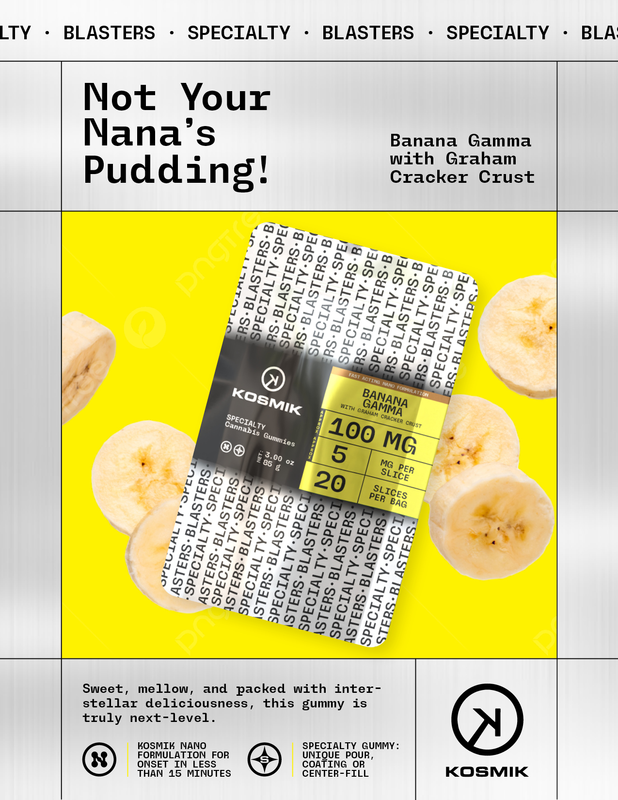 Photograph of product: Banana Gamma - 100mg