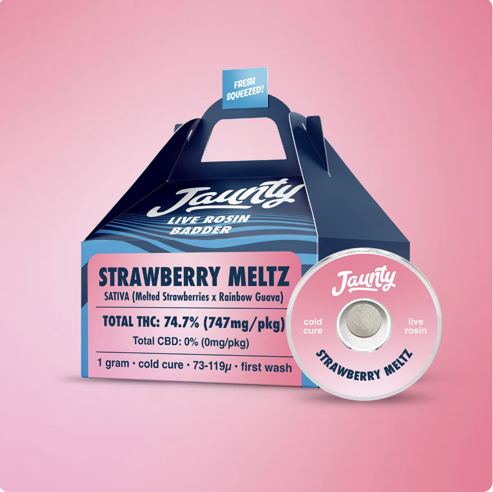 Photograph of product: Jaunty | Strawberry Meltz | 1g Badder