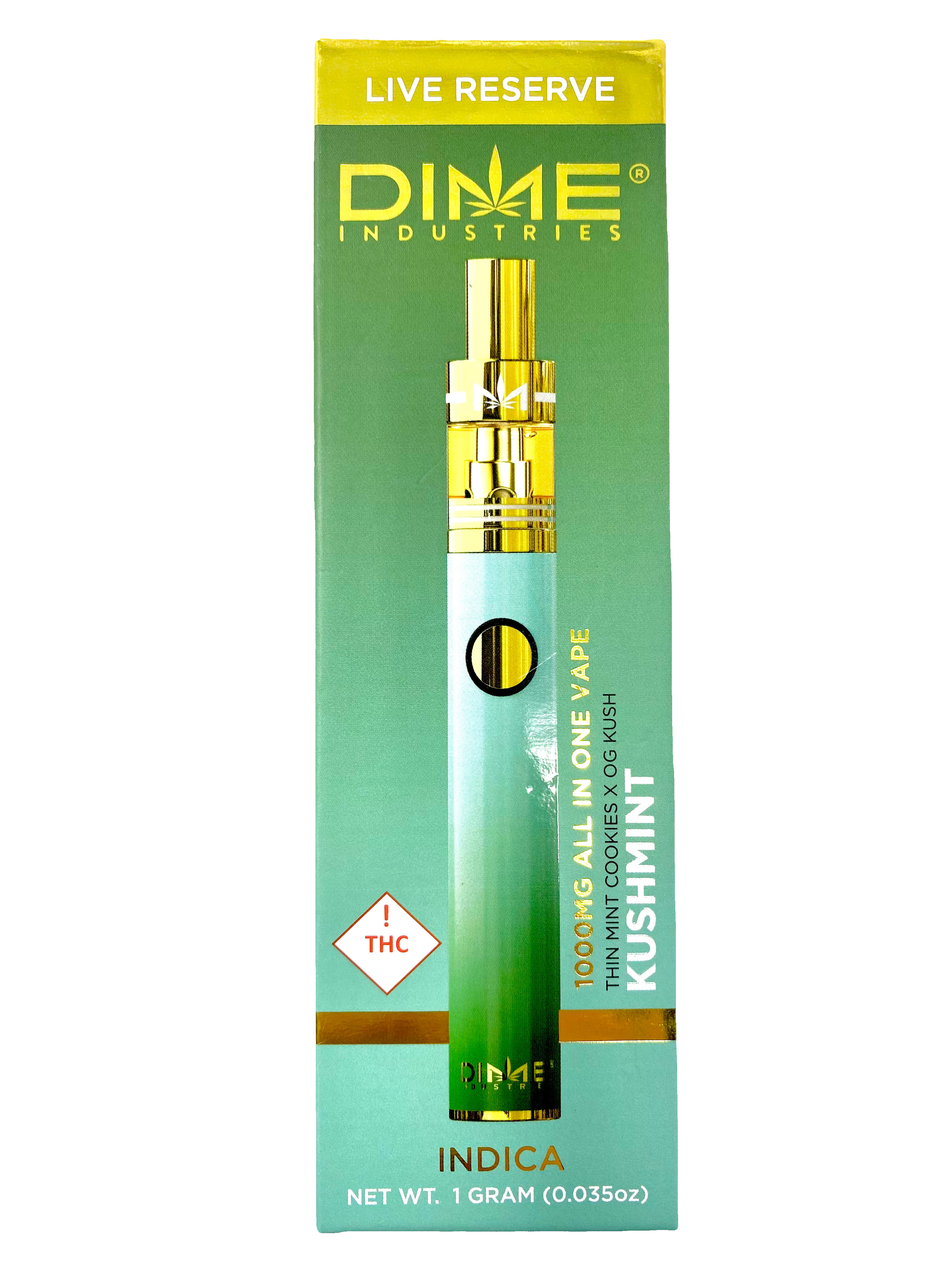 Photograph of product: Kush Mint - Live Resin - Disposable