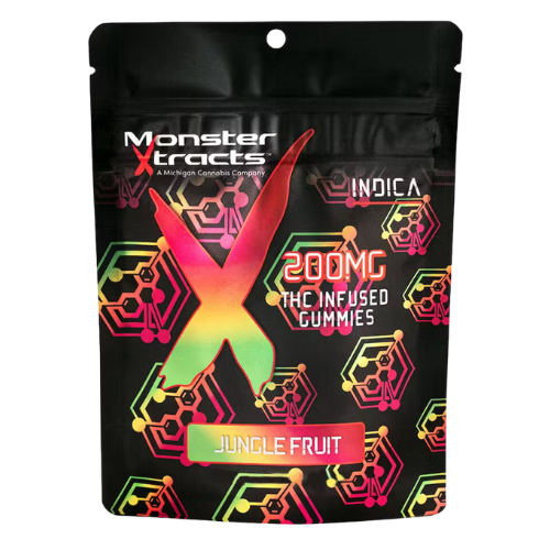 Photograph of product: Monster Xtracts Jungle Fruit Oui'd Gummies 200mg TH-oui