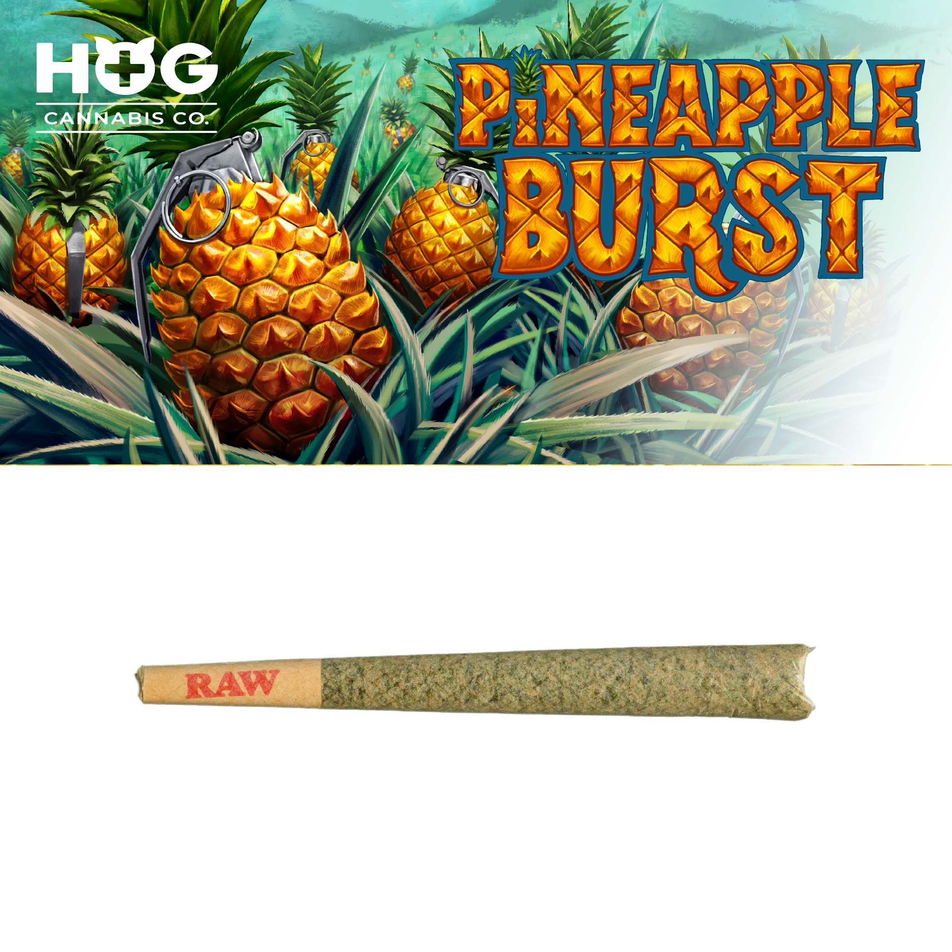Photograph of product: HOG Oui'd 1g Pineapple Burst Pre-Roll