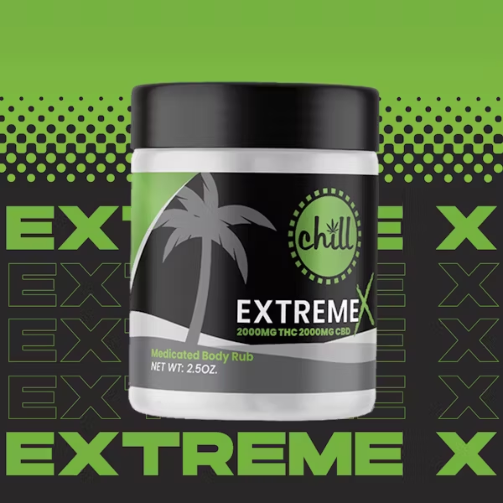 Photograph of product: 2000mg 1:1 Body Rub | Extreme | Chill Medicated