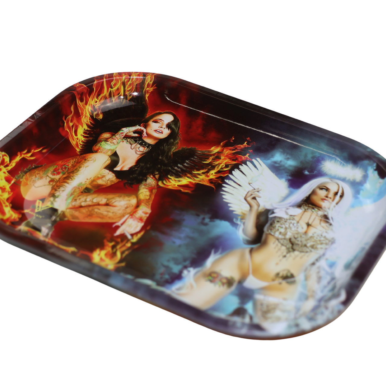Photograph of product: Angel/Devil Girl Small Rolling Tray