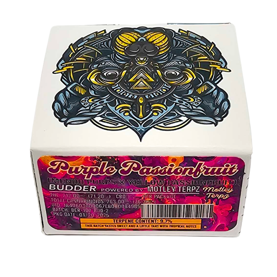 Photograph of product: PURPLE PASSIONFRUIT LIVE RESIN BUDDER