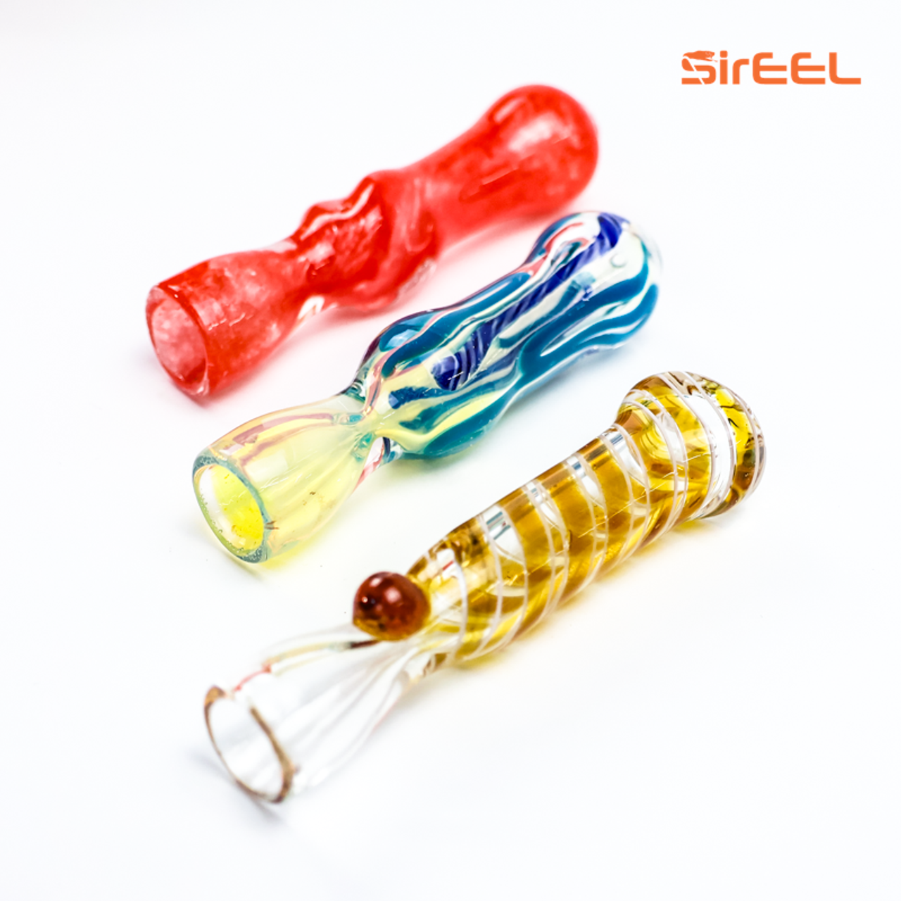 Photograph of product: 3" Glass Hand Pipe (Assorted Colors)