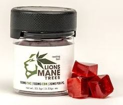 Photograph of product: Lion's Mane - Gummies - Restful Lion (I) - 100mg (1:1) (TH-oui:CBN)