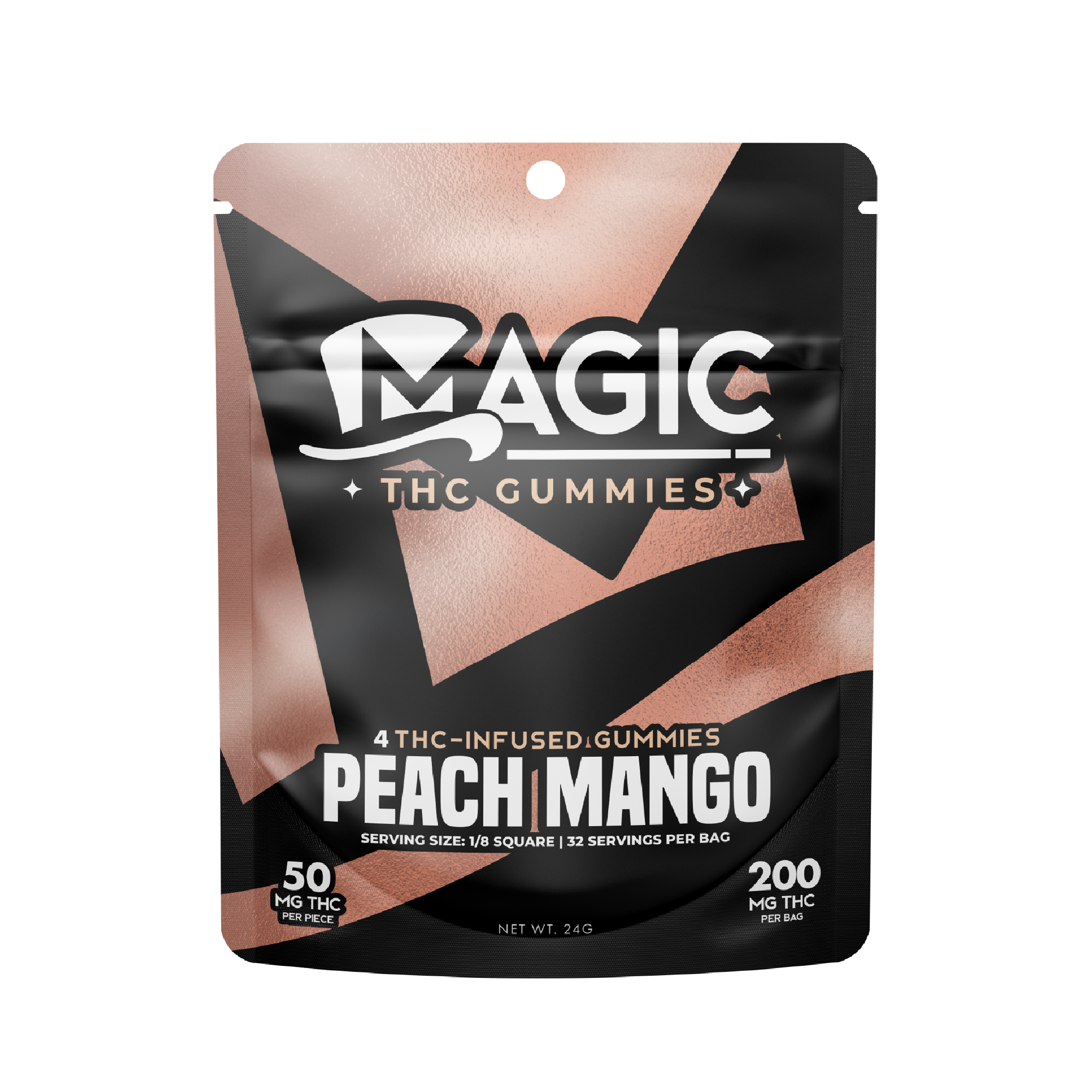 Photograph of product: Gummies - Magic - (200mg) - Peach Mango - (Oui'd)
