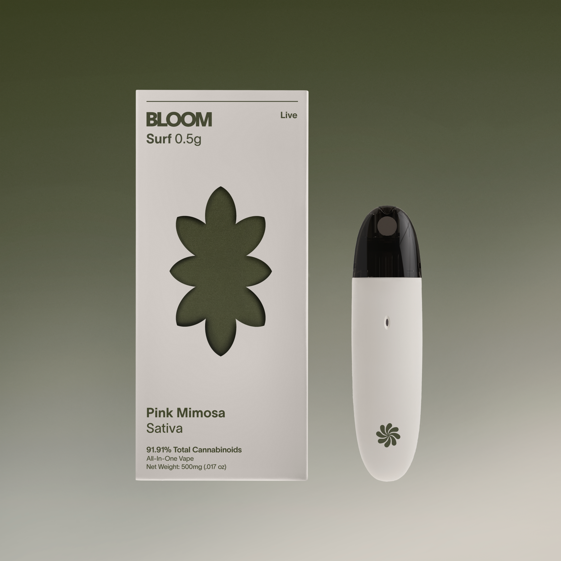 Photograph of product: BLOOM LIVE | SURF | PINK MIMOSA | AIO | 1G