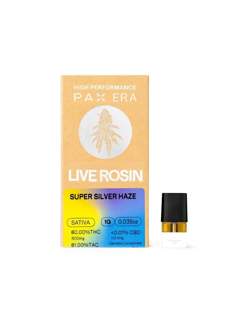 Photograph of product: Live Rosin SUPER SILVER HAZE | 1 g Pod