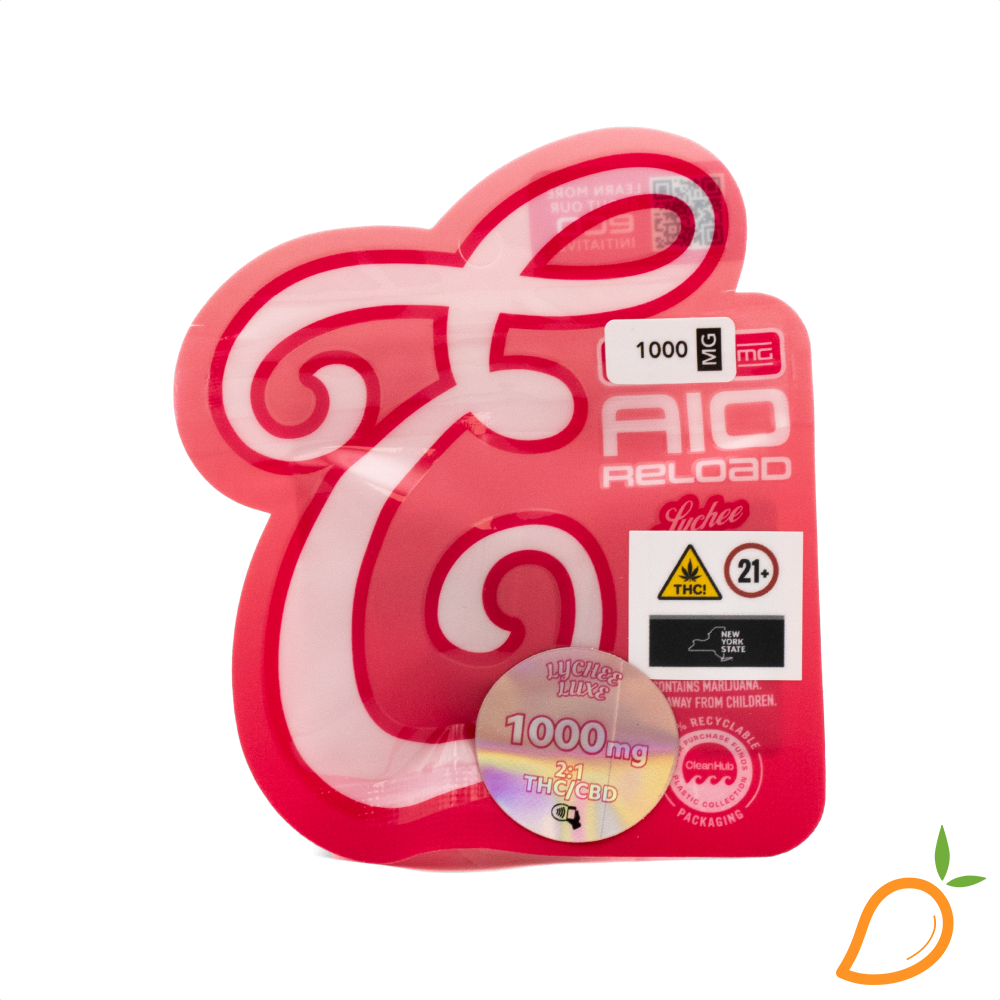 Photograph of product: 1g 2:1 TH-oui/CBD Lychee Luxe Fusion Vape Reload Eureka