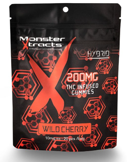 Photograph of product: Wild Cherry | 200mg | 10x20 | Monster Xtracts