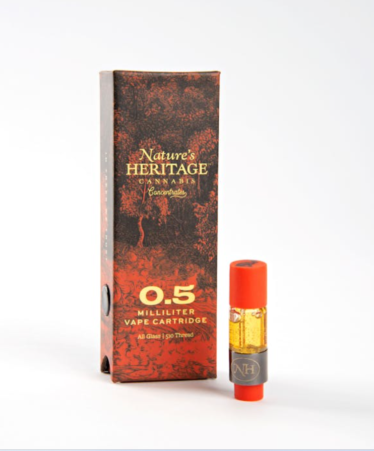 Photograph of product: Nature's Heritage Snakes Cake S1 Live Rosin Cartridge