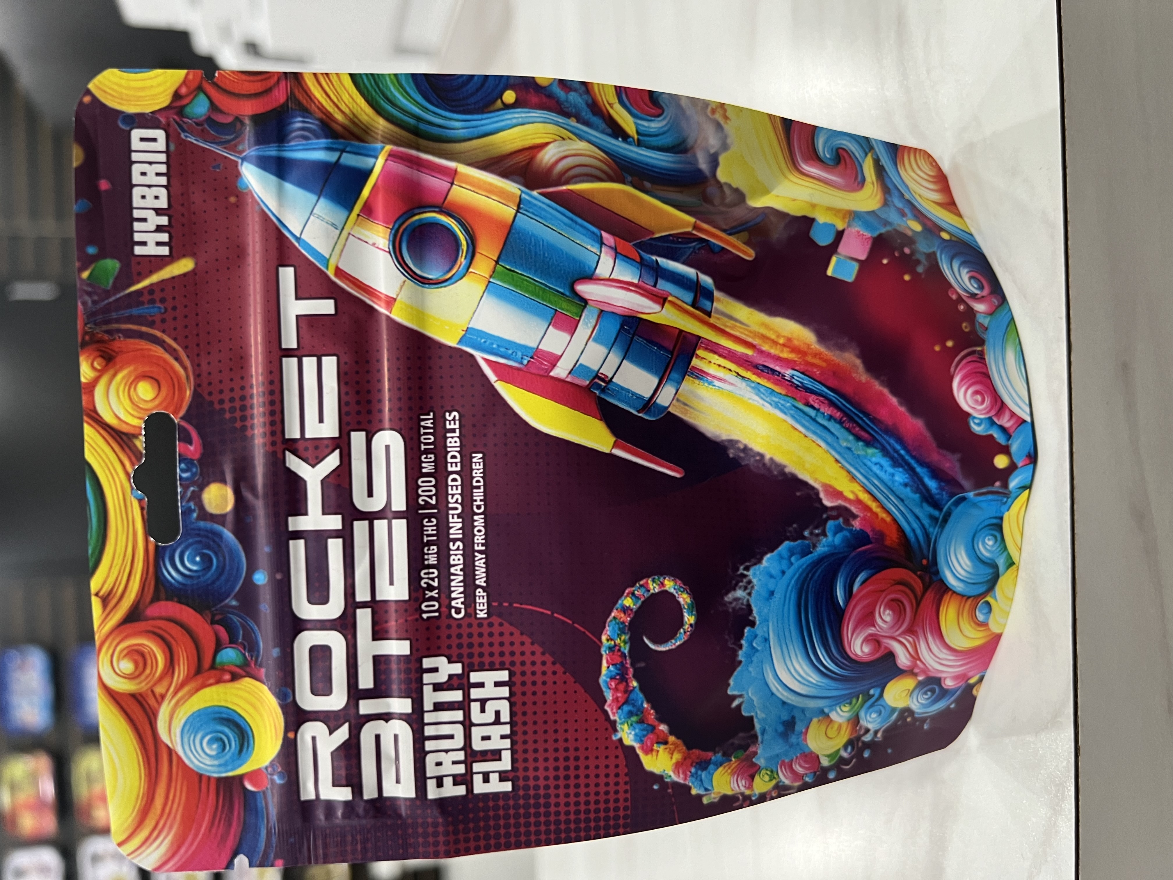 Photograph of product: Rocket Bites - Gummies - Fruity Flash - 200mg