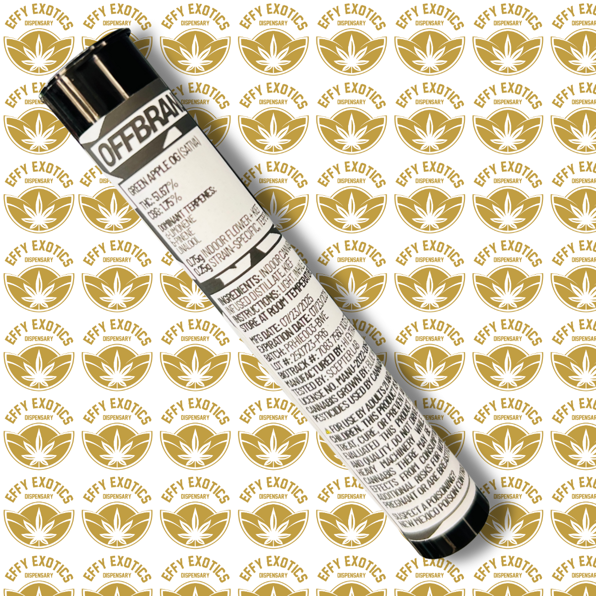 Photograph of product: OFFBRAND - Green Apple OG INFUSED PREROLL