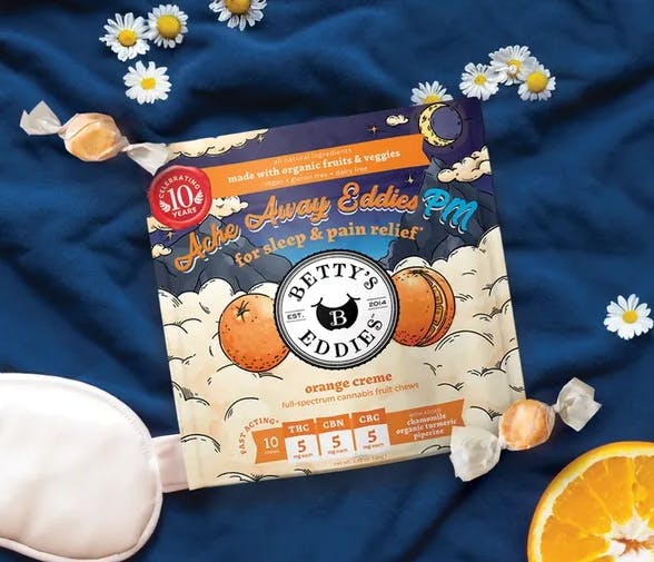 Photograph of product: Orange Creme 1:1:1 (TH-oui:CBN:CBC) | (FA) Taffy | 50mg