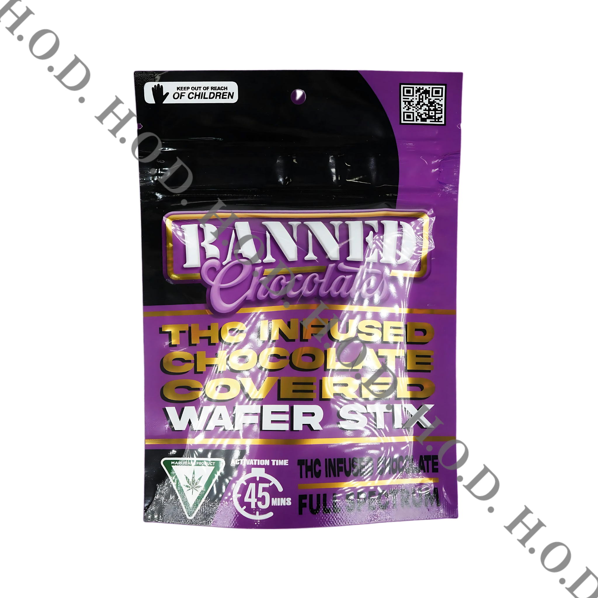 Photograph of product: Banned Double Chocolate Covered Wafer Stix 200mg
