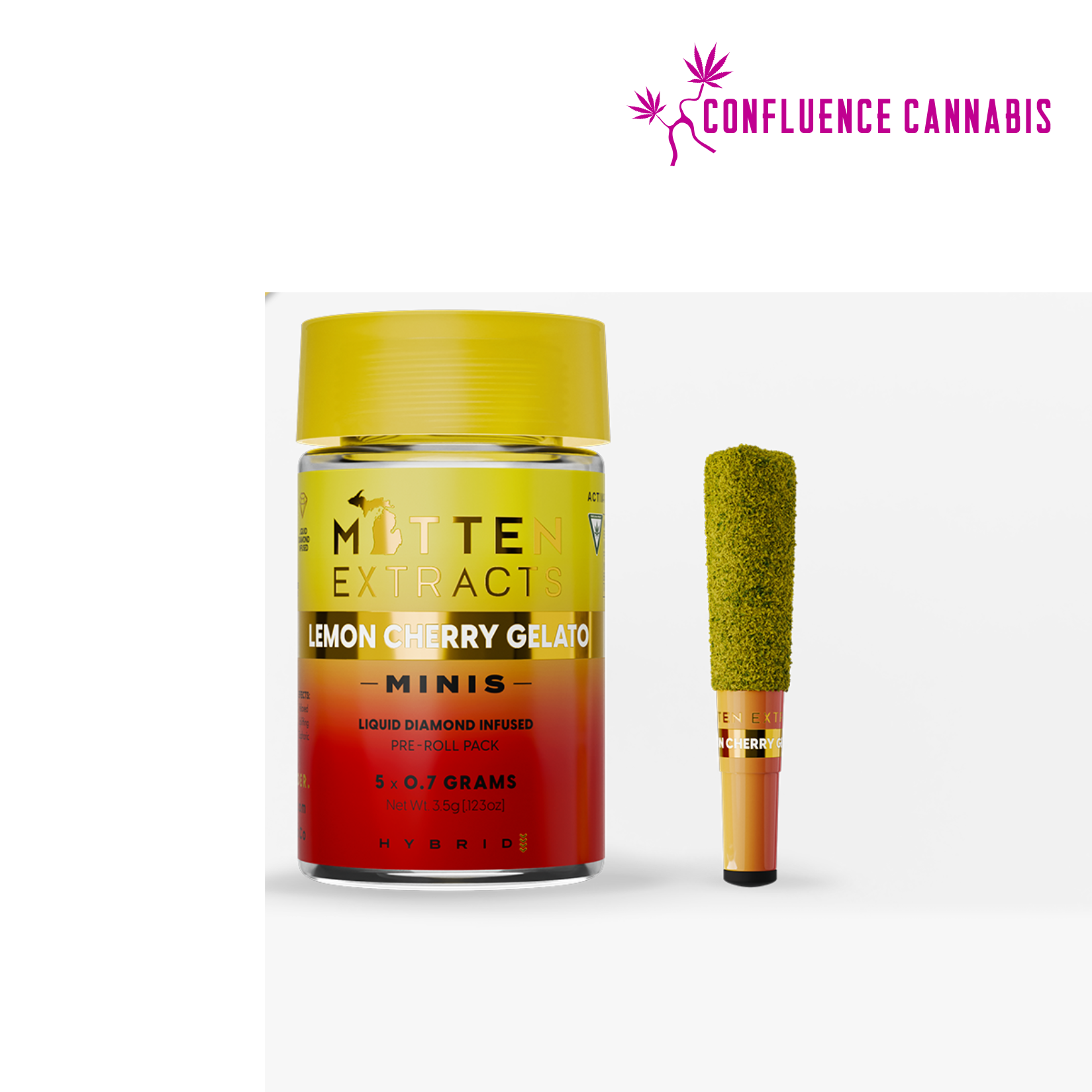 Photograph of product: Lemon Cherry Gelato (Infused) PREROLL 5 Pack