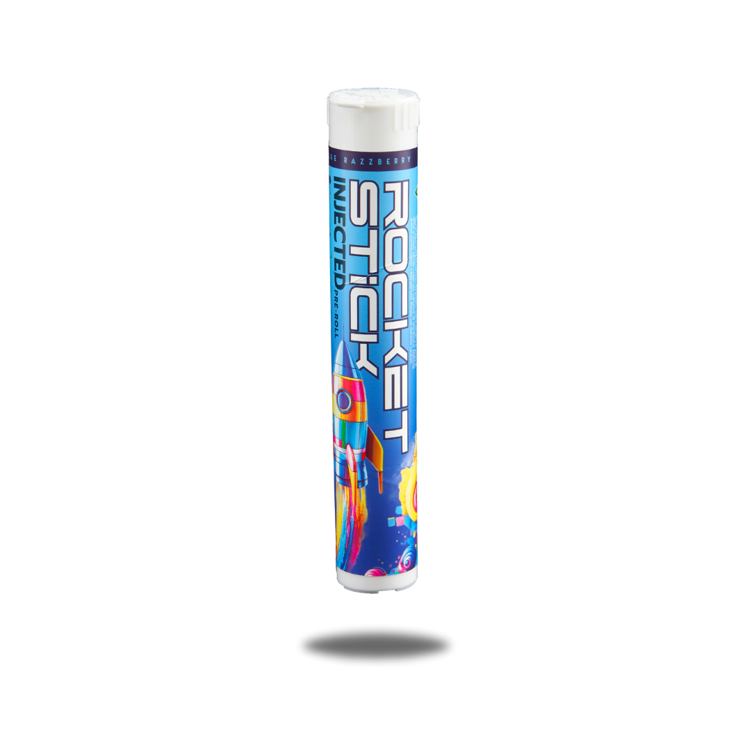 Photograph of product: Rocket Stick | Blue Razz | 1.2G Distillate/Terp Infused Pre-Roll