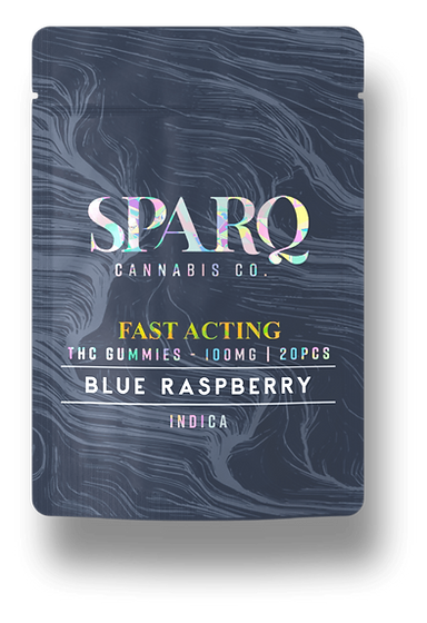 Photograph of product: Sparq Blue Raspberry Gummies | 100mg