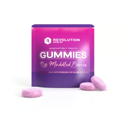 Photograph of product: REVOLUTION - MUDDLED BERRIES LIVE RESIN GUMMIES (10PK) (100MG) (S)