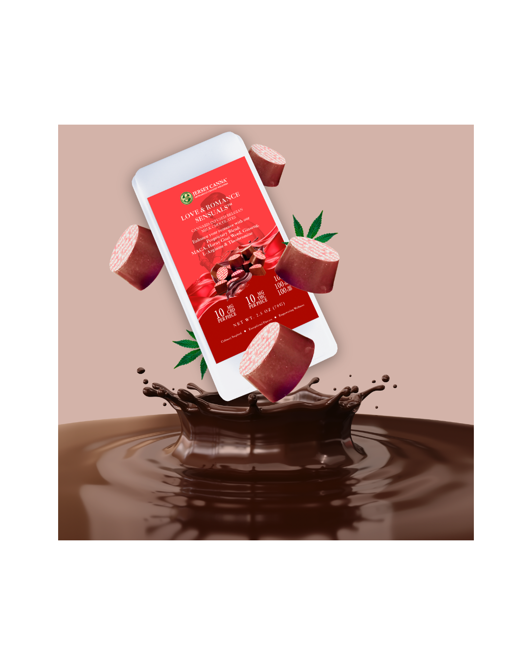 Photograph of product: [REC] Jersey Canna | Love & Romance Sensuals 1:1 TH-oui:CBD | 10pc