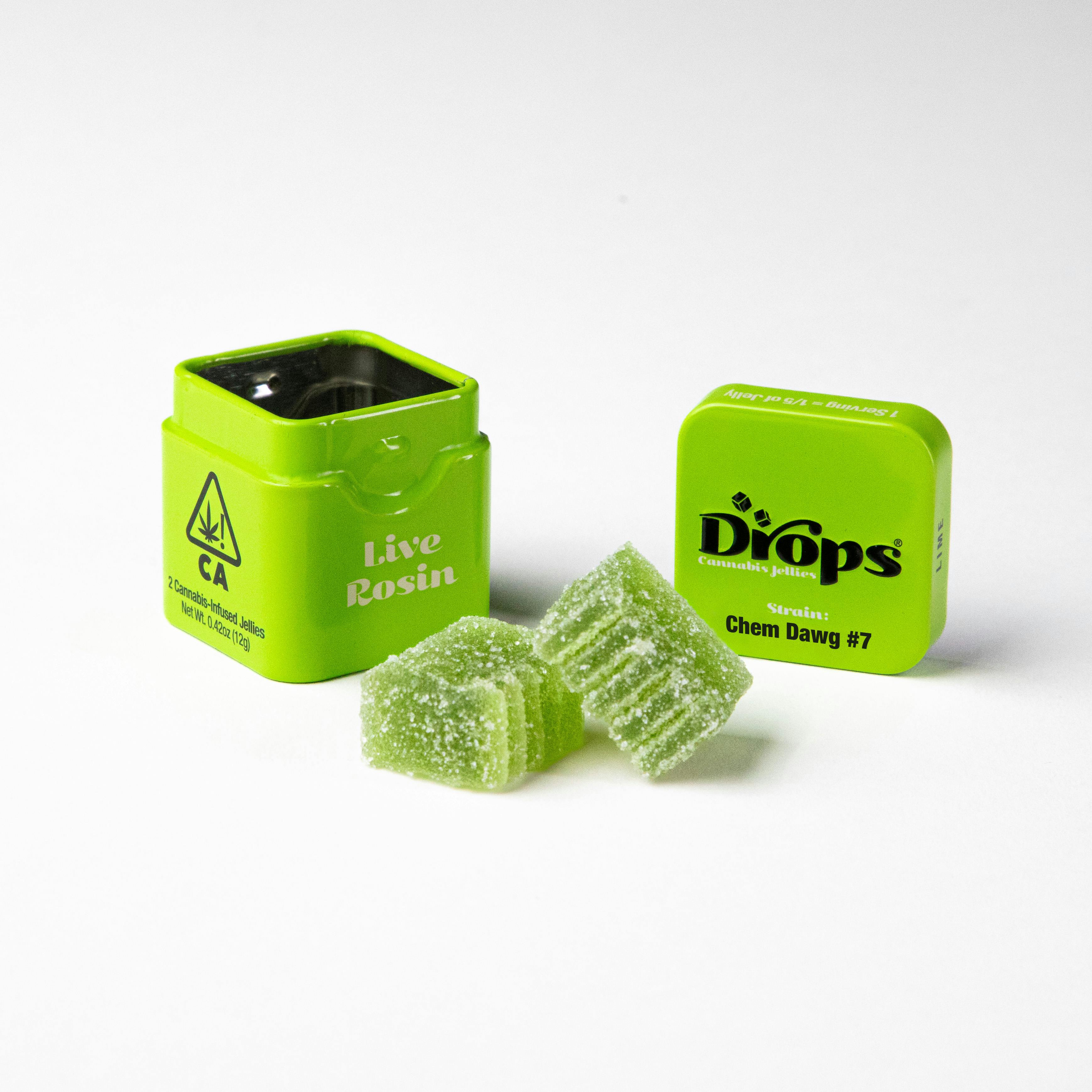 Photograph of product: Gummy - Drops 2pc - Lime