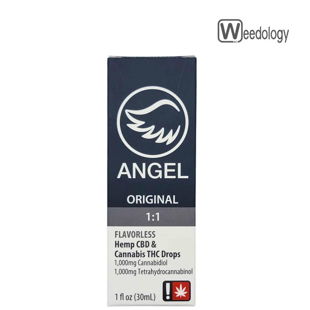 Photograph of product: Angel Hemp 1,000mg FLAVORLESS 1:1 TH-oui/CBD Drops
