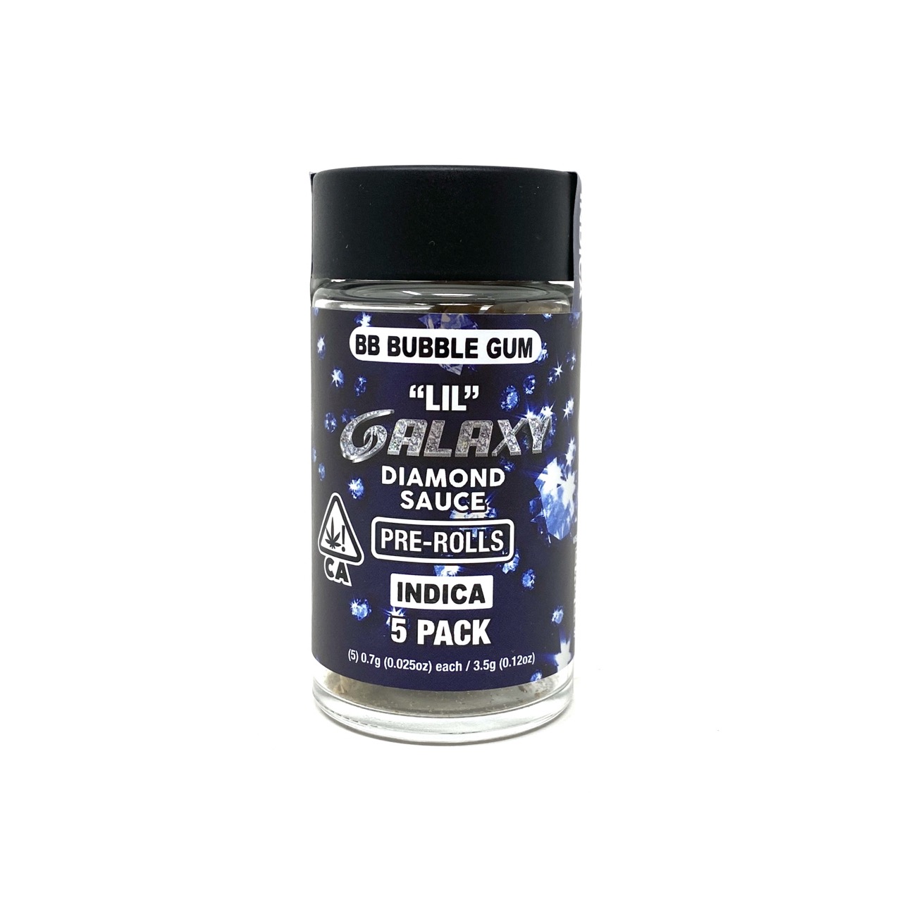 Photograph of product: GALAXY: LIL BUBBLEGUM DIAMOND SAUCE INFUSED PRE-ROLL 5PK