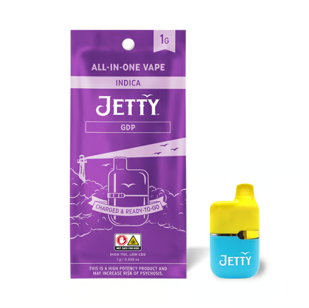 Photograph of product: Jetty Vape Disposable 1g- GDP