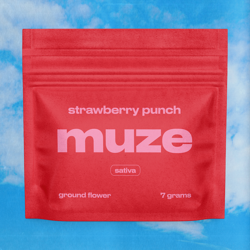 Photograph of product: muze - Flavored Ground Flower 7g - Strawberry Punch