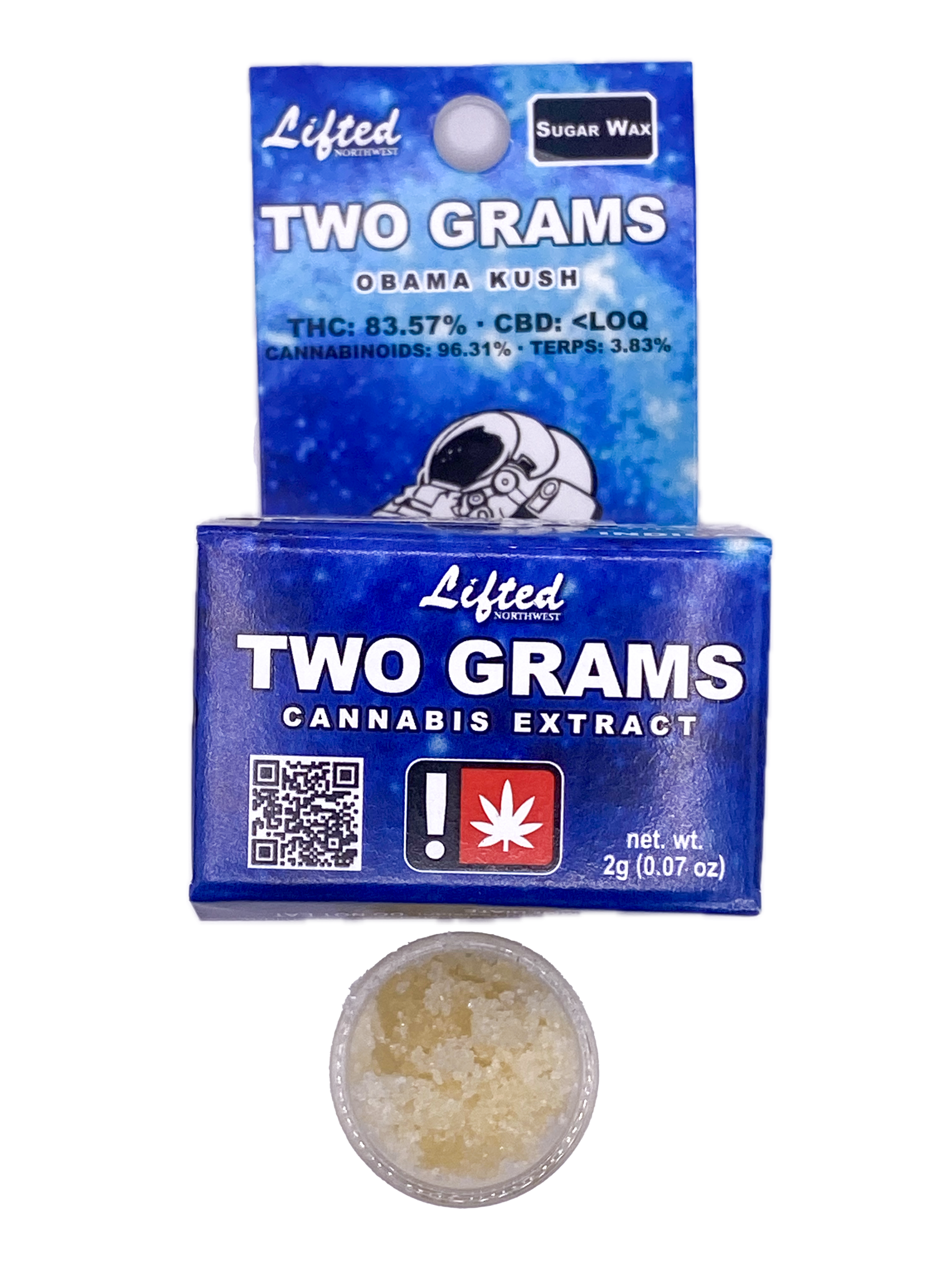Photograph of product: LIFTED - EXTRACT - SUGAR WAX - 2G - Oui'd - OBAMA KUSH