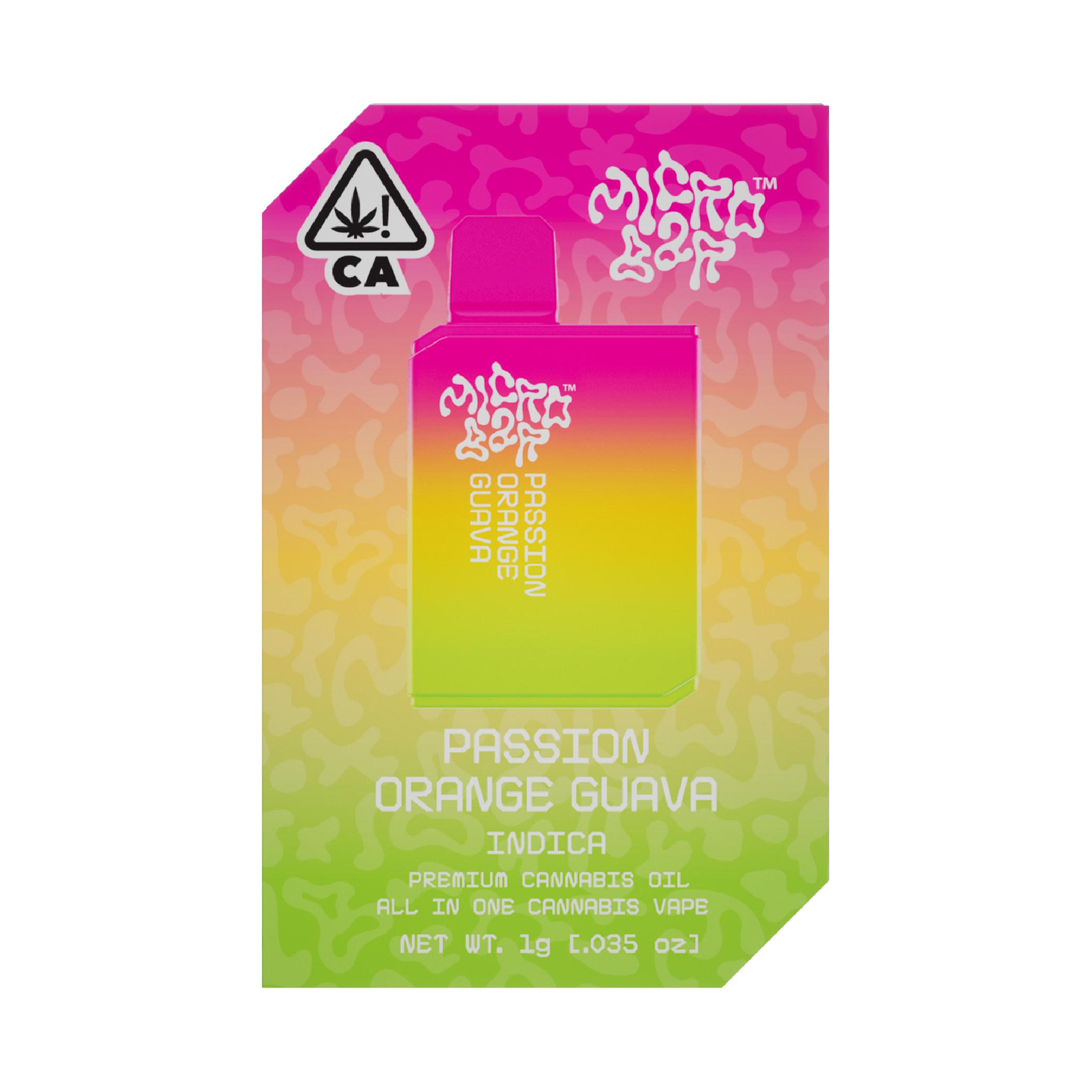 Photograph of product: PASSION ORANGE GUAVA (I) ALL IN ONE VAPE CART 1G